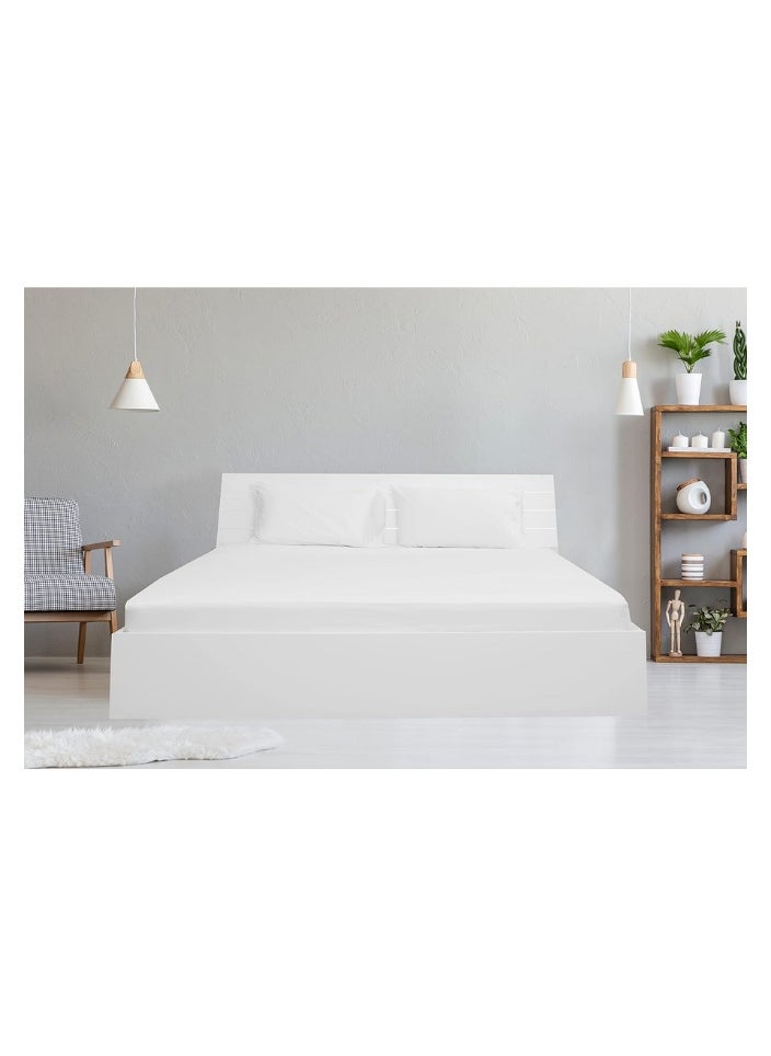 SMART HOME 3-Piece Fitted Sheet Set - Double Sheet 200x180+30 cm + 2 Pillowcases 50x75 cm - Luxurious And Soft Bedspread Made of 100% Microfiber  - Image 5