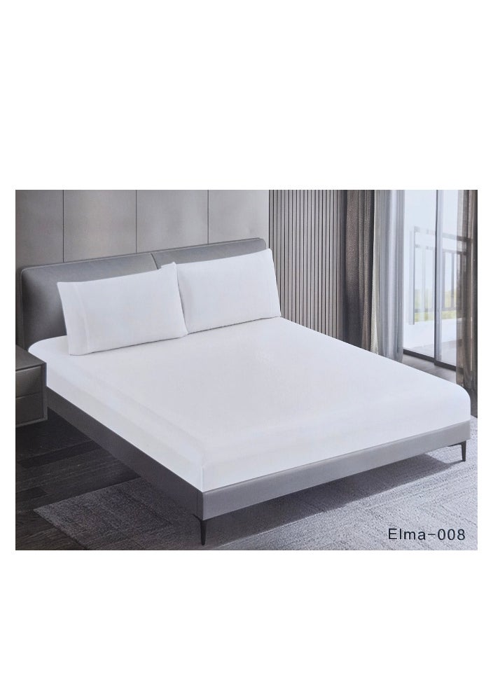 SMART HOME 3-Piece Fitted Sheet Set - Double Sheet 200x180+30 cm + 2 Pillowcases 50x75 cm - Luxurious And Soft Bedspread Made of 100% Microfiber  - Image 1