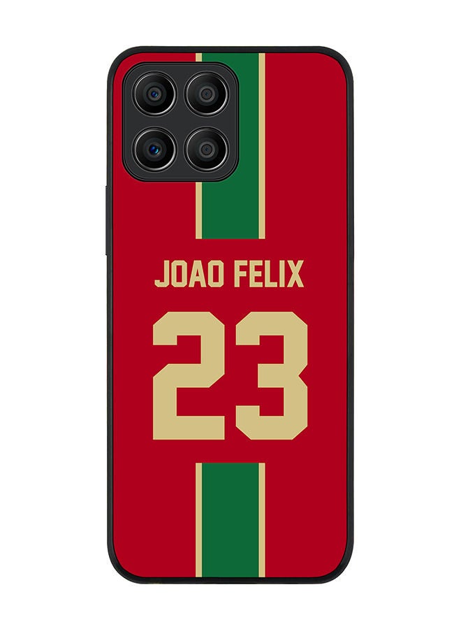 Stylizedd Rugged Black edge case for Honor X8 5G Slim fit Soft Case Flexible Rubber Edges Anti Drop TPU Gel Thin Cover - Football Team - Portugal Player Name - Joao Felix - Image 1