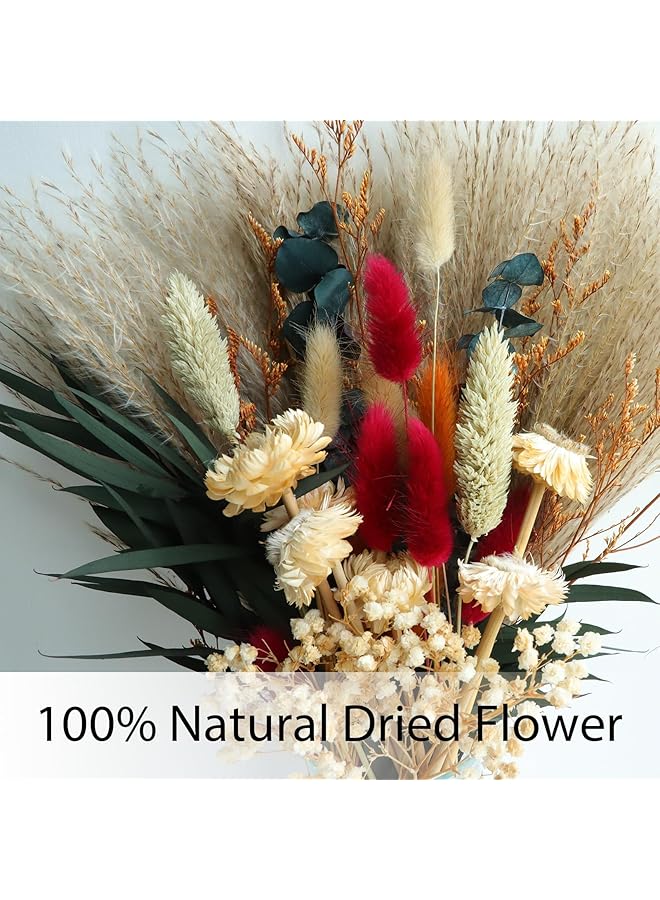 Generic Dried Flower Bouquet – 17 Inch Natural Dried Pampas Grass With Bunny Tails Eucalyptus And Reed Grass For Fall Home Decor Perfect For Table Or Mantel Arrangements  - Image 4