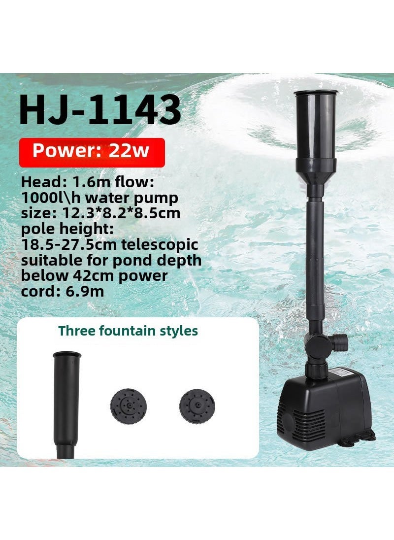 Generic Silent Fountain Pump for Koi Pond Landscaping HJ-1143 