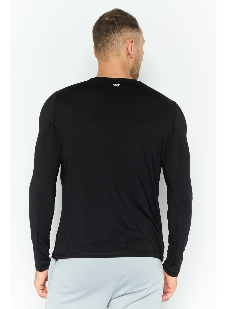 90 Degree By Reflex Men Sportswear Fit Long Sleeve Outdoor Shirt, Black  - Image 4