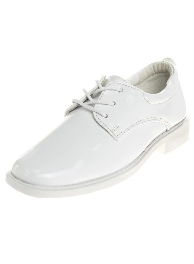 Josmo Boys Dress Shoes Casual Fashion - Classic Laceup Oxford Dress Formal Shoe - White Smooth (Size 7 Toddler) - Image 1