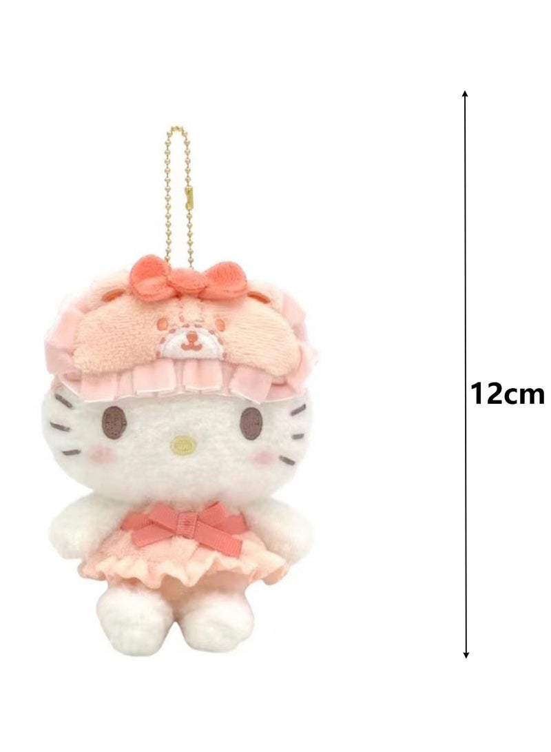 Cute Plush Pendant Eye Mask Pajamas Toy Keychain School Bag Pendant (KT Cat)  - Image 2
