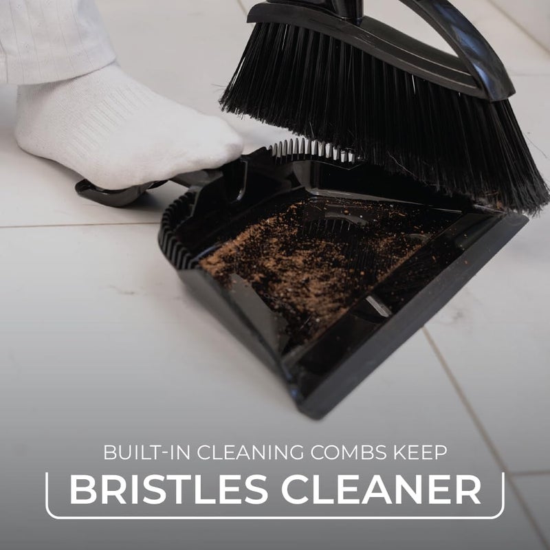 o cedar Indoor & Outdoor Strong Sweep Broom & Brush Bundle | Heavy Duty Bristles Remove 99% of Dust & Dirt in One Sweep | Step-On Dust Pan | Safe for Hardwoods, Powerful on Outdoor Debris - Image 4