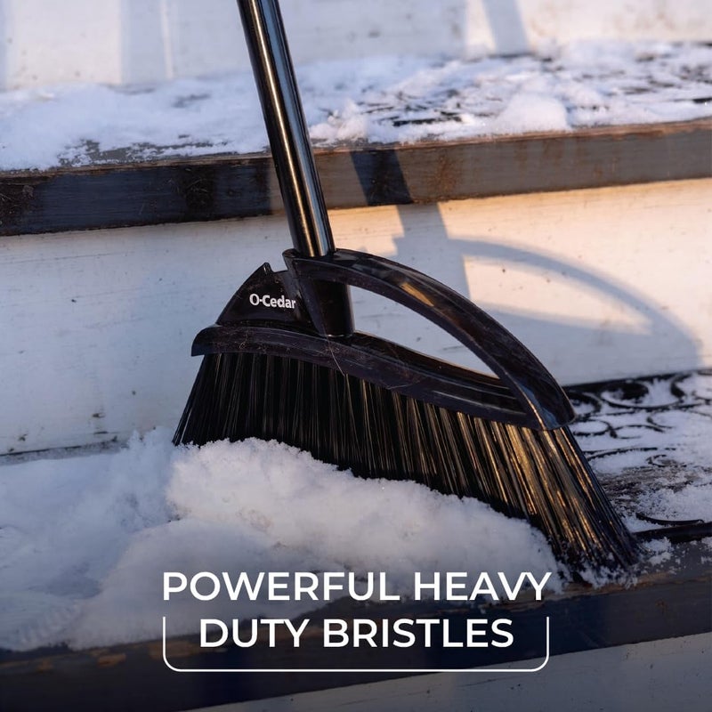 o cedar Indoor & Outdoor Strong Sweep Broom & Brush Bundle | Heavy Duty Bristles Remove 99% of Dust & Dirt in One Sweep | Step-On Dust Pan | Safe for Hardwoods, Powerful on Outdoor Debris - Image 2