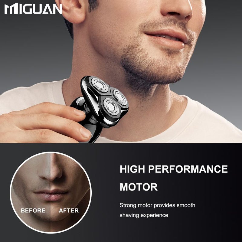 Silvery Multi Function 3 In 1 Electric Grooming Kit Shaver Nose Trimmer Sideburn Razor With Digital Display For Travel And Gift - Image 5