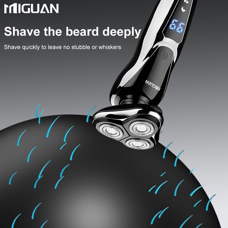 Silvery Multi Function 3 In 1 Electric Grooming Kit Shaver Nose Trimmer Sideburn Razor With Digital Display For Travel And Gift - Image 3