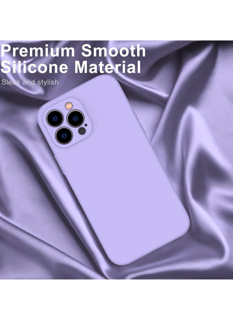 iPhone 14 Pro Max Case with Screen Protector,Enhance Camera Protection,Soft Flexible Silicone Gel Rubber Cover,Shockproof Protective Phone Case for iPhone 14 Pro Max 6.7" Lavender Purple - Image 3