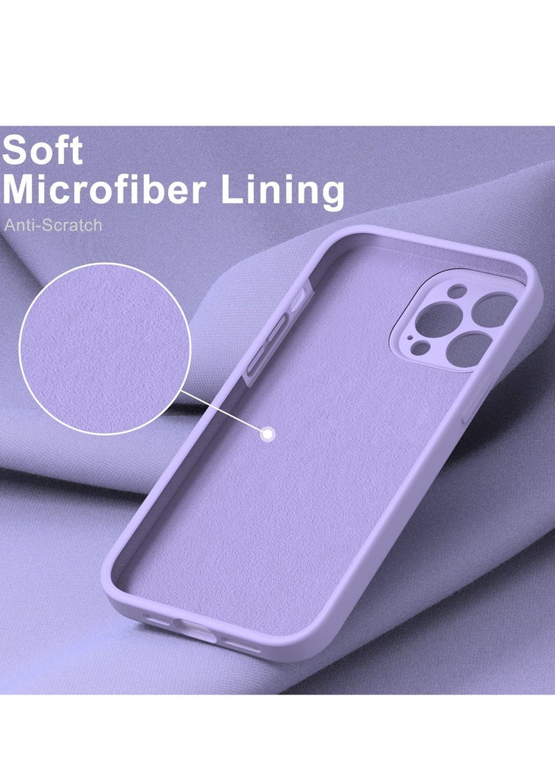 iPhone 14 Pro Max Case with Screen Protector,Enhance Camera Protection,Soft Flexible Silicone Gel Rubber Cover,Shockproof Protective Phone Case for iPhone 14 Pro Max 6.7" Lavender Purple - Image 4