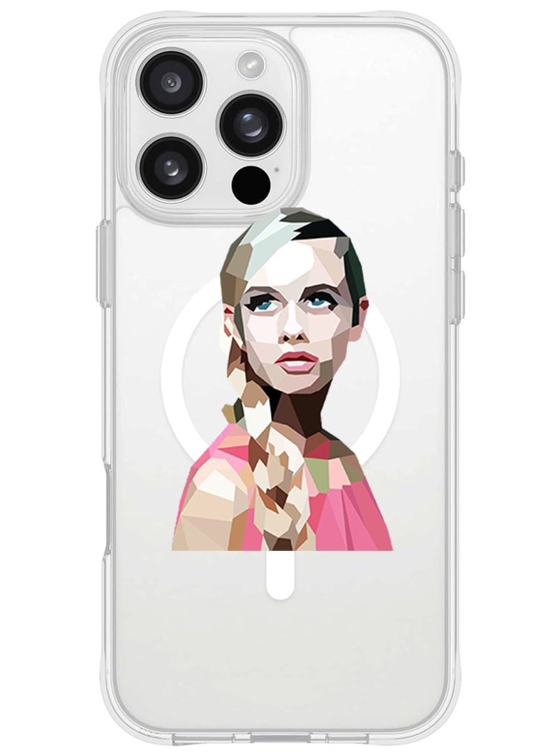 Theodor iPhone 16 Pro Max Magsafe Magnetic Case for iPhone Compatible with Wireless Charging, Shockproof Phone Bumper Cover - Girl - Image 1