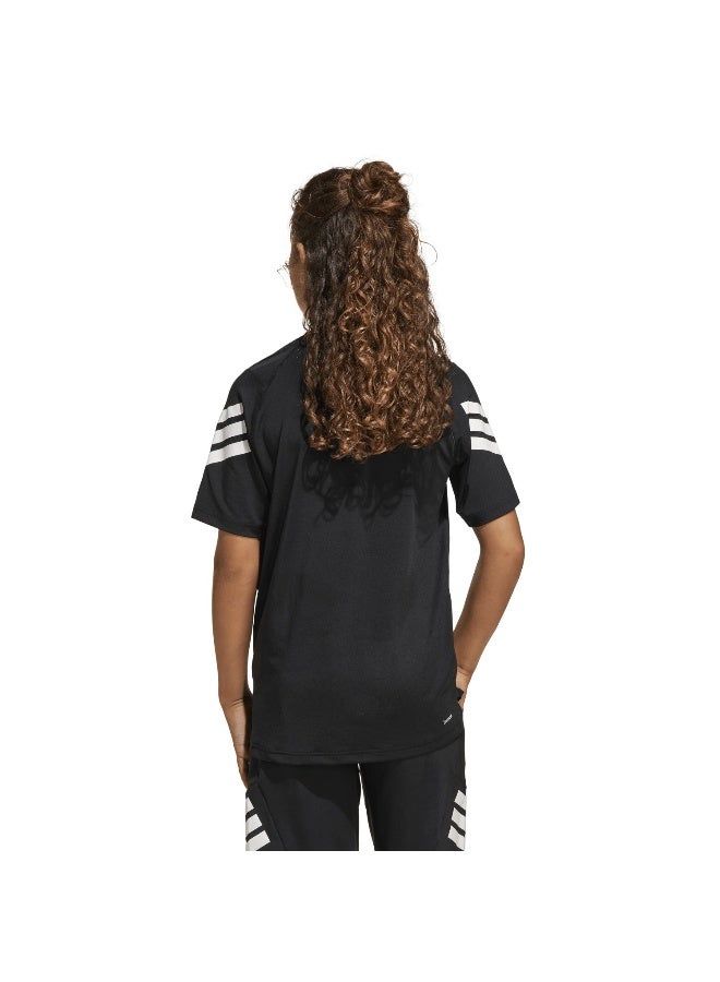 Adidas Adidas J Spr Tee Black T-Shirt (Short Sleeve) T-Shirts For Kids - Image 4