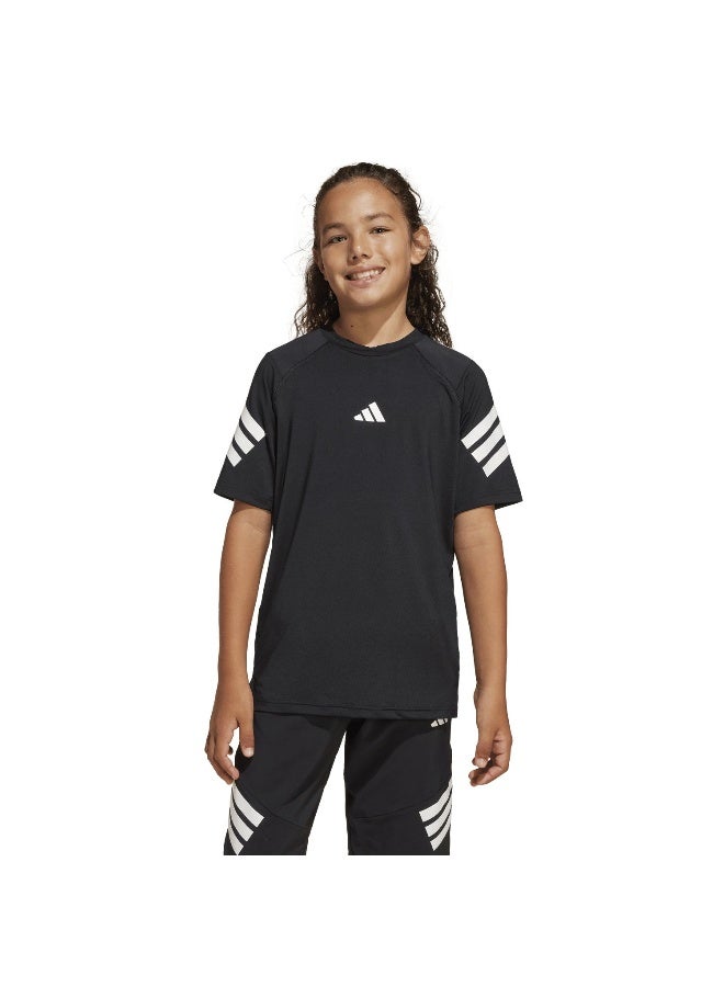 Adidas Adidas J Spr Tee Black T-Shirt (Short Sleeve) T-Shirts For Kids - Image 3