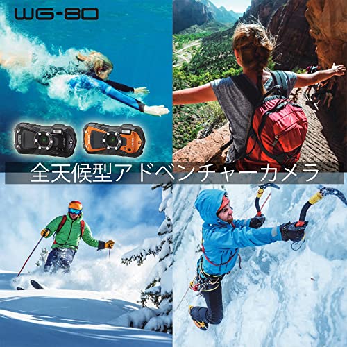 Pentax Ricoh WG-80 Orange Waterproof Digital Camera Shockproof Freezeproof Crushproof (International Version) - Image 4