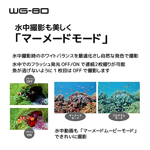 Pentax Ricoh WG-80 Orange Waterproof Digital Camera Shockproof Freezeproof Crushproof (International Version) - Image 5