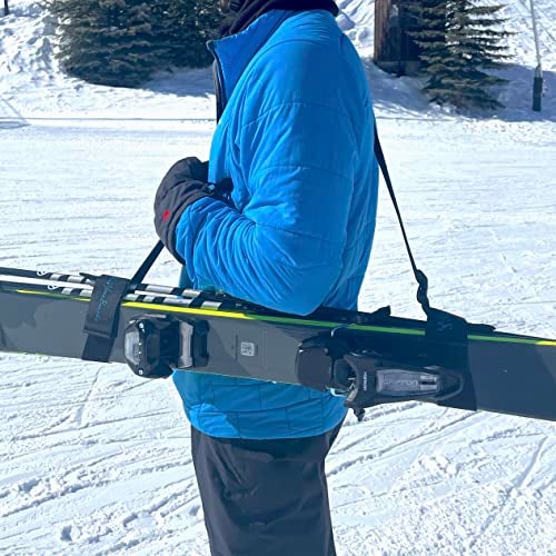 StoreYourBoard Ski Carrier Strap 2-Pack, Adjustable Ski and Pole Carrier, Shoulder Sling System for Carrying Skis, Heavy-Duty Ski Holder Strap (2 Pack) - Image 4