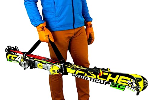 StoreYourBoard Ski Carrier Strap 2-Pack, Adjustable Ski and Pole Carrier, Shoulder Sling System for Carrying Skis, Heavy-Duty Ski Holder Strap (2 Pack) - Image 5