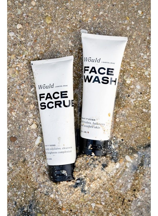 Exfoliating Face Scrub for Men by Barstool Sports, 4 fl. oz, Moisturizing Facial Wash, Improves Softness, Brightness, and Tone, Helps Reduce Blemish Breakouts, Rinses Away Cleanly