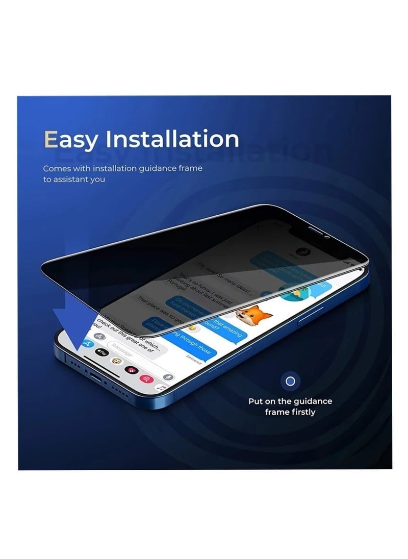 Raxoom iPhone Tempered Glass 3 Pack Privacy Screen Protector Set For iPhone 13 Pro 6.6 Inch Anti-Spy Tempered-Glass, Scratch Resistant iPhone Glass Full-Coverage Glass (Privacy, iPhone 13 Pro) - Image 4