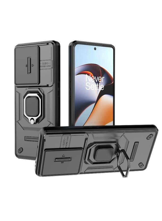 S-TOP Case For OnePlus 11R 5G Sliding Camshield TPU + PC Shockproof Phone Case with Holder - Image 1