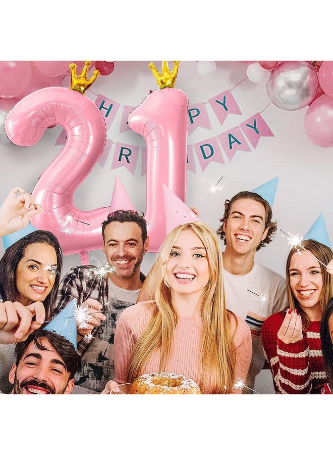 T-Antrix Number 6 Balloons - Large, 40 Inch | 6th Birthday Balloons for Girls |Six Helium Balloons for Birthday Party Wedding 16 60 Decorations Anniversary, Pink - Image 3