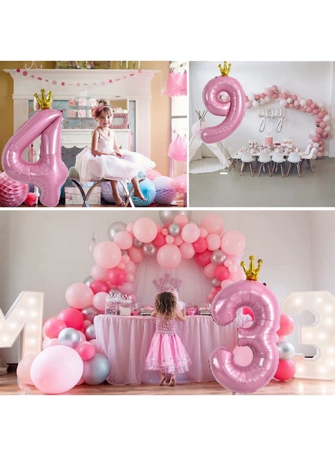 T-Antrix Number 6 Balloons - Large, 40 Inch | 6th Birthday Balloons for Girls |Six Helium Balloons for Birthday Party Wedding 16 60 Decorations Anniversary, Pink - Image 4