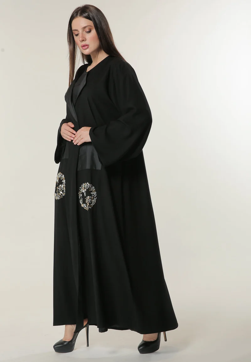Moistreet  Embroidered Embellished Casual Abaya for Women | Best Price UAE