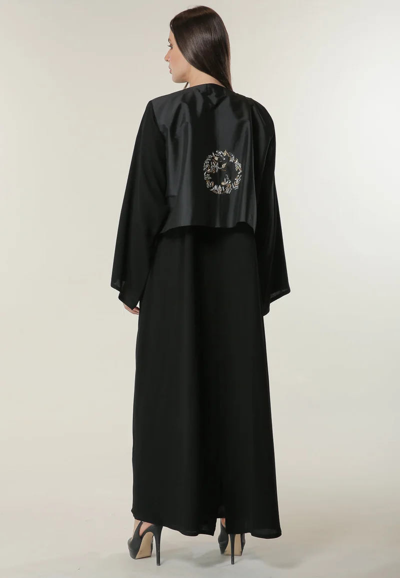 Moistreet  Embroidered Embellished Casual Abaya for Women | Best Price UAE