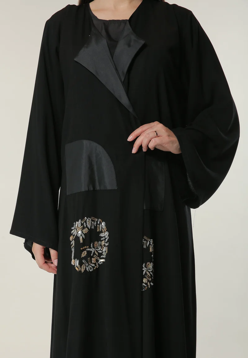 Moistreet  Embroidered Embellished Casual Abaya for Women | Best Price UAE