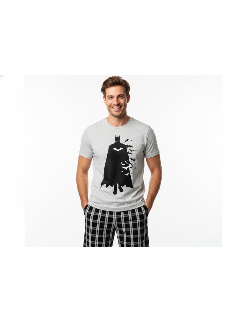 Batman PAJAMA SET MENS BATMAN SS TOP + WOVEN - Image 3