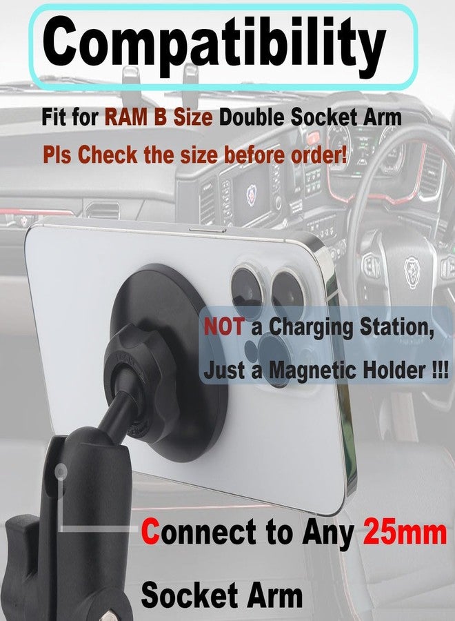 Rigdance Magnetic Phone Holder for Ram Mount, 1" (25mm) Ball Mount for Magsafe for Ram B Size Socket - Image 3