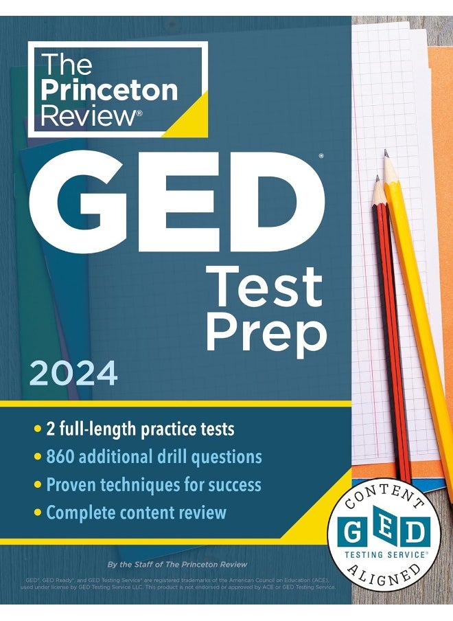 Princeton Review GED Test Prep, 2024: 2 Practice Tests + Review & Techniques + Online Fe (2024)  - Image 1