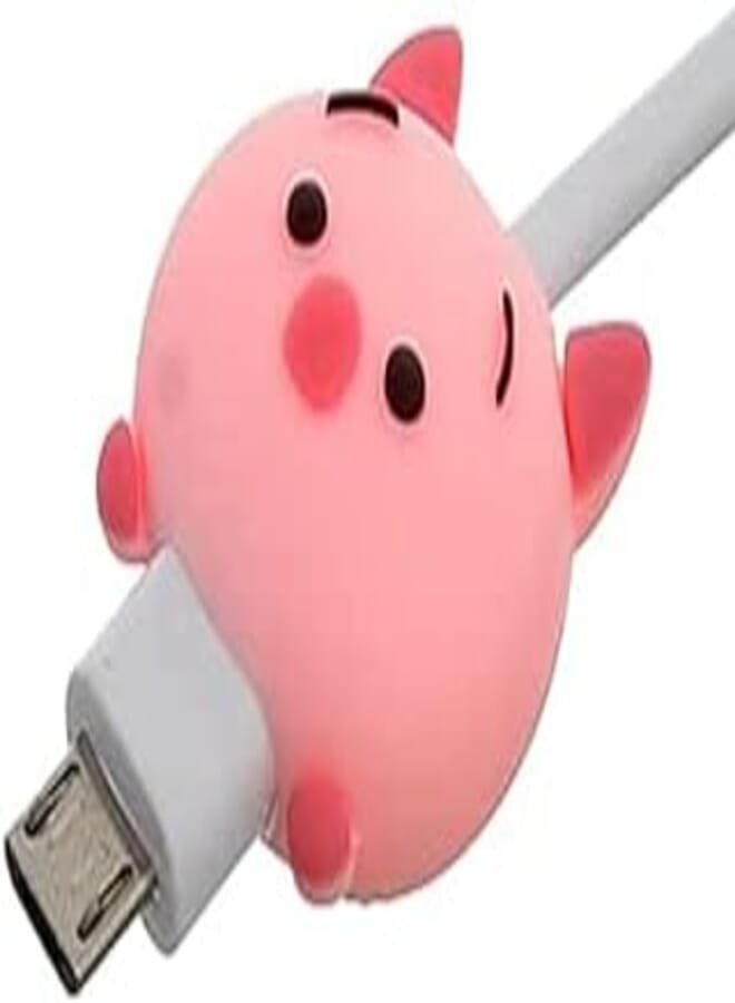 Generic Silicone Cable Bite With Cartoon Animal Design For Your Charging Cord - Multi Color