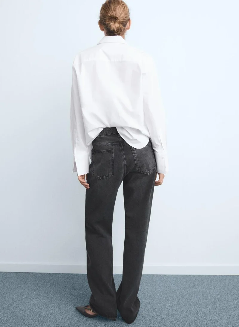 MANGO Miami medium-rise straight-fit jeans
