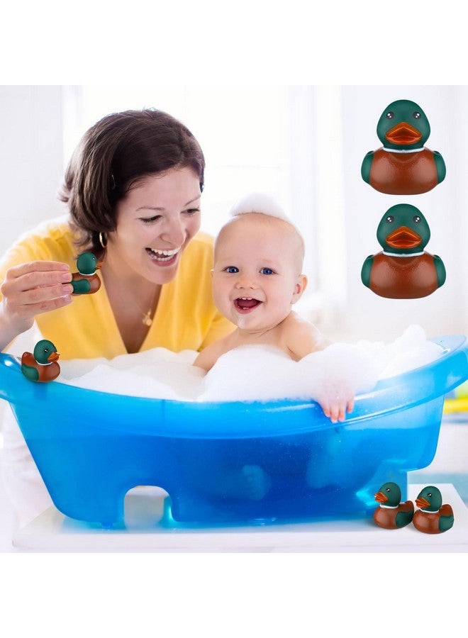 PullCrease Rubber Duck 2 Inch Duck Bath Toy Floating Rubber Ducky Adorable Party Supplies for Ducky Birthday Party Gift Nature Birds Lovers Hunting Decoration(24 Pcs,Mallard) - Image 5