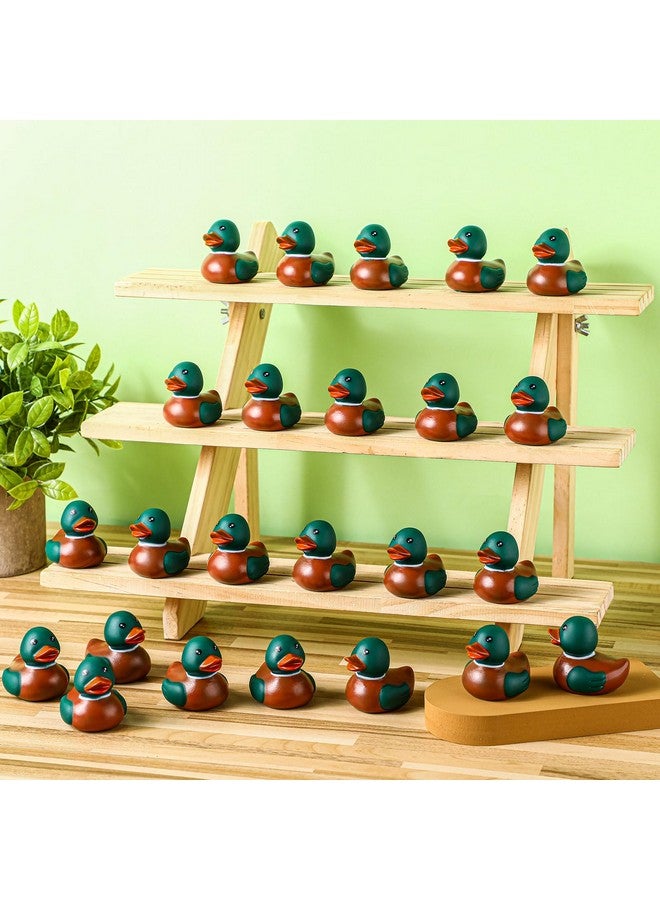 PullCrease Rubber Duck 2 Inch Duck Bath Toy Floating Rubber Ducky Adorable Party Supplies for Ducky Birthday Party Gift Nature Birds Lovers Hunting Decoration(24 Pcs,Mallard) - Image 4
