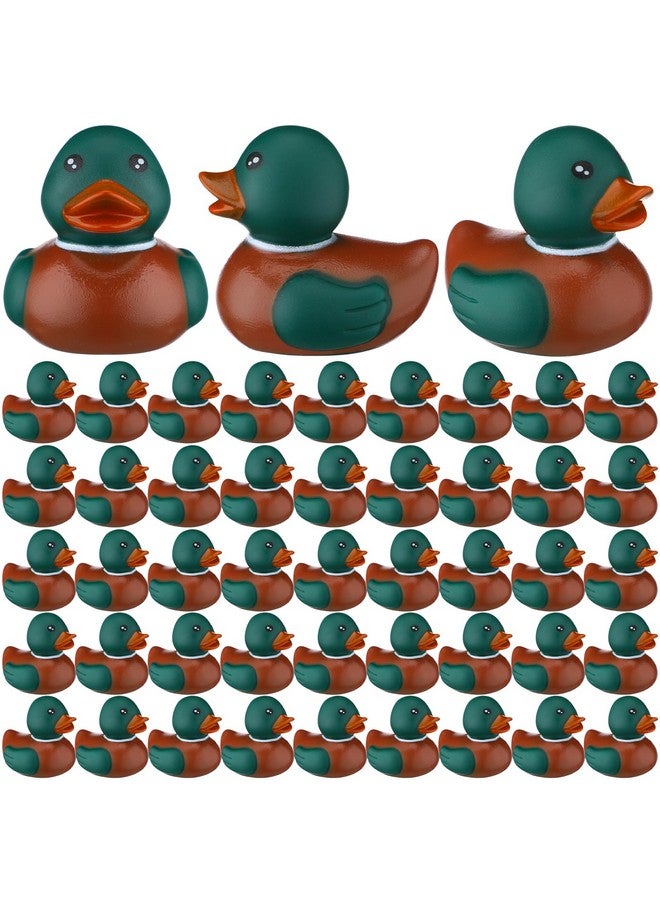 PullCrease Rubber Duck 2 Inch Duck Bath Toy Floating Rubber Ducky Adorable Party Supplies for Ducky Birthday Party Gift Nature Birds Lovers Hunting Decoration(24 Pcs,Mallard) - Image 1