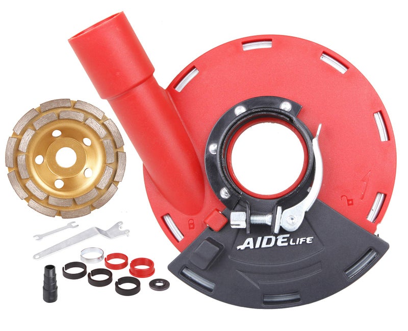 Aidelife Protective Cover for Angle Grinder 115/125 mm+Diamond Grinding Disc Concrete 125 mm - Image 1