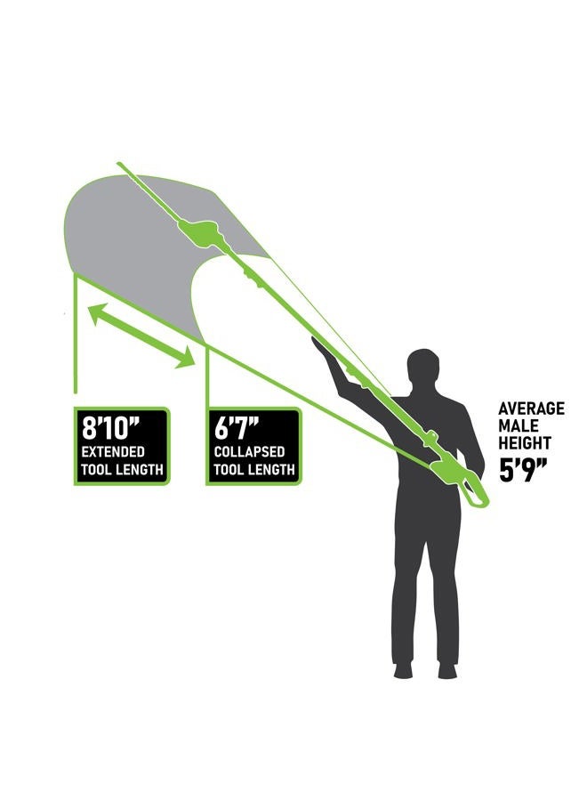 EarthWise Power Tools by ALM LPHT12022 Volt 20-Inch Cordless Pole Hedge Trimmer, 20 inch, 2.0AH Battery & Fast Charger included - Image 2