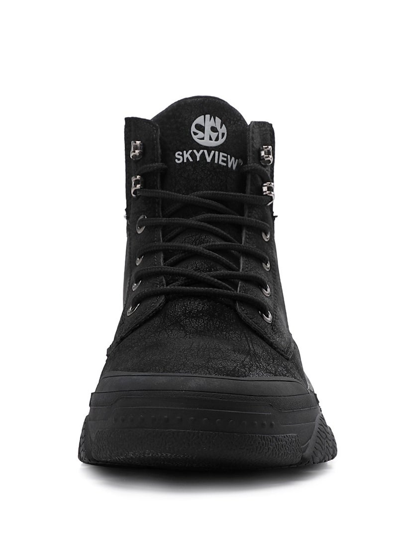 Sky View - Boots Men's High Top Ankle Boots Anti-Slip Outdoor Hiking Fashionable Work Shoes - Image 1