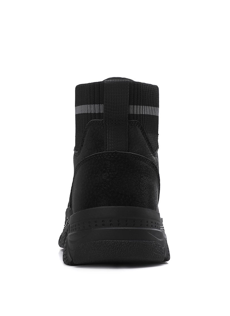 Sky View - Boots Men's High Top Ankle Boots Anti-Slip Outdoor Hiking Fashionable Work Shoes - Image 1