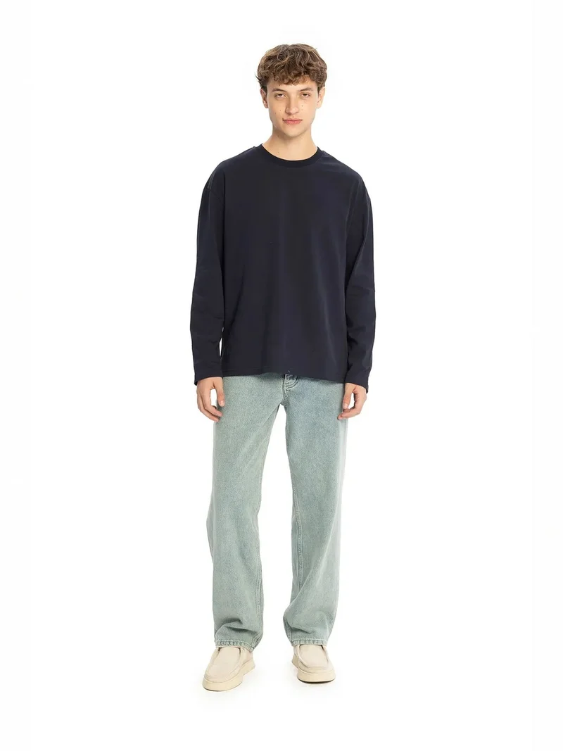 جيستو GIESTO Long Sleeve Crew Neck Cotton T-Shirt