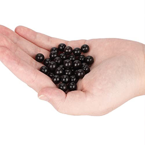 Prometis 200pcs 8mm Natural Sandalwood Round Beads Gorgeous Craft Handmade Polished Spacer Mala Pray Beads with Elastic Cord for Bracelets DIY Rosary Tasbih Jewelry Making - Image 3