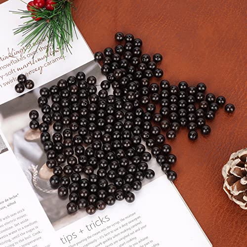 Prometis 200pcs 8mm Natural Sandalwood Round Beads Gorgeous Craft Handmade Polished Spacer Mala Pray Beads with Elastic Cord for Bracelets DIY Rosary Tasbih Jewelry Making - Image 4