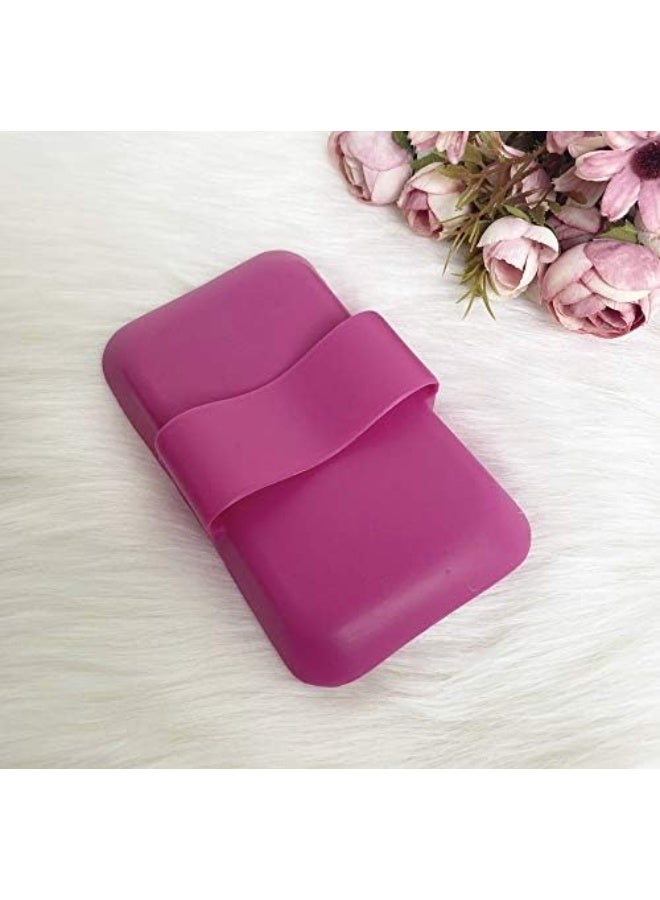 Silicone collapsible makeup brush cleaning bowl, portable cleaning tool for brushes, powder dispensers and sponges (multi-color) - Image 1