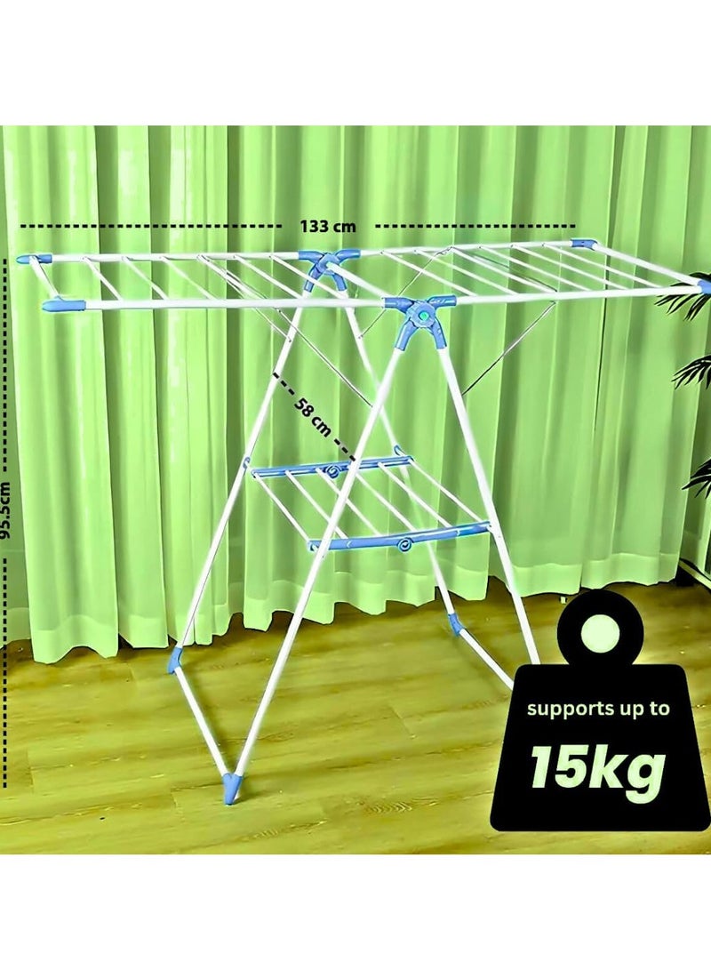 Foldable Clothes Drying Stand | Indoor & Outdoor Foldable Laundry Stand | Use Laundry Hanging Stand and Dryer Space-Saving Laundry Hanger  - Image 2