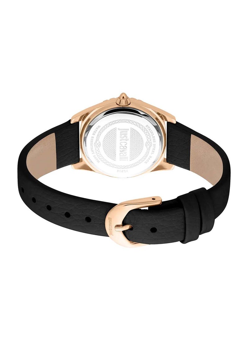 Just Cavalli - Women's Round Shape Leather Wrist Watch JC1L312L0035 - 30 Mm - Image 1