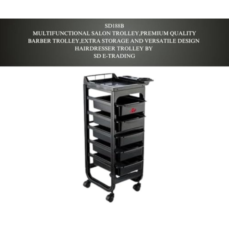 SD188B Multifunctional Salon Trolley, Premium Quality Barber Trolley, Extra Storage And Versatile Design Hairdresser Trolley By - Image 3