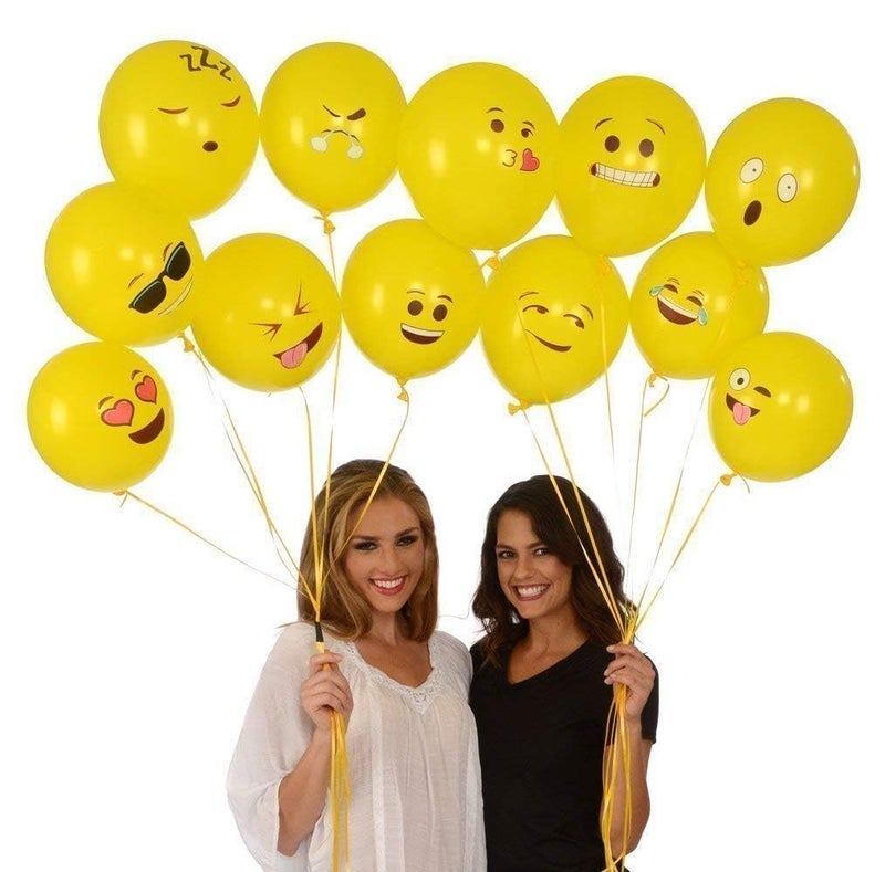 HK Balloons HK Smiley Balloons - 30 Pcs Printed Face Expression Latex Balloons, Yellow/Emoji/Smiley for Birthday Decorations - Image 4