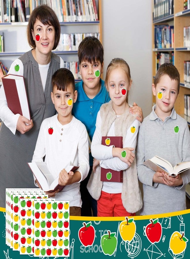 JULMELON 576Pcs Apples Stickers for Kids, Colorful Mini Apples Stickers Bulk for Teachers Reward Back to School Classroom Awards Decorations - Image 4